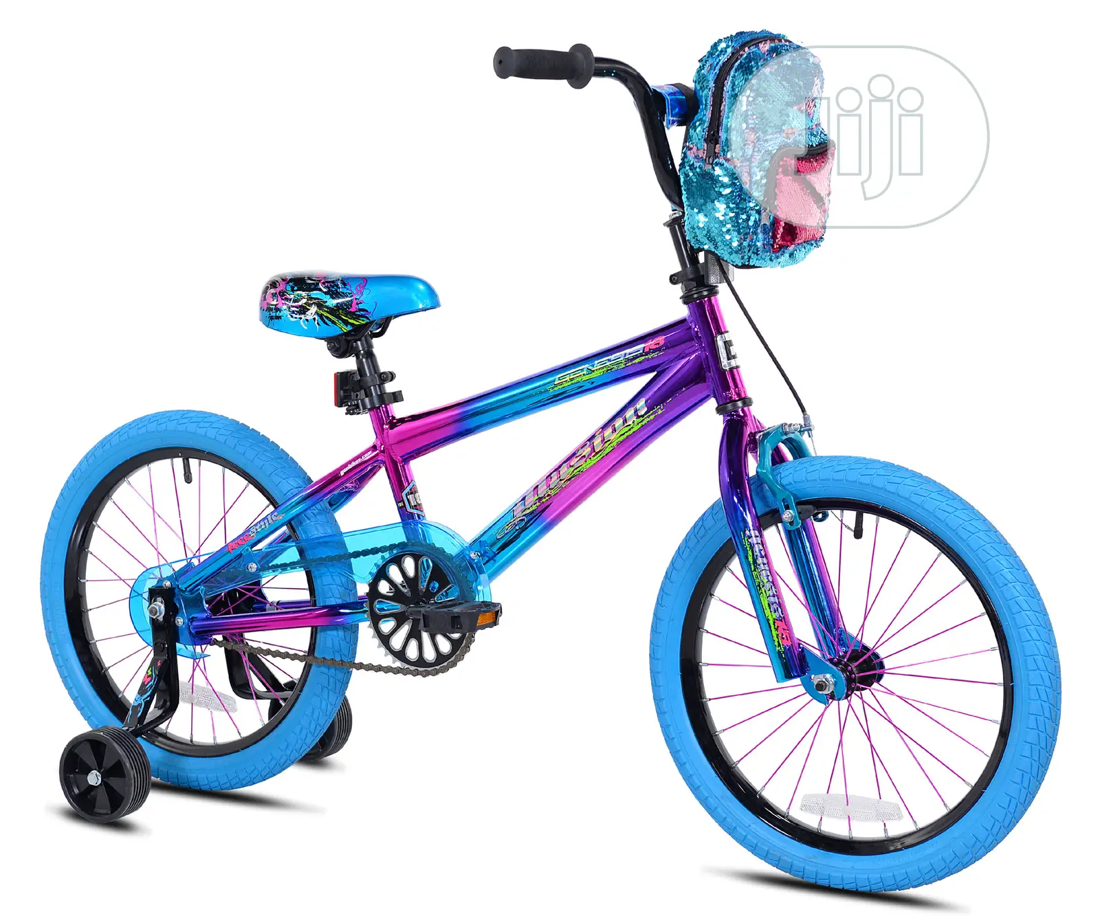 Genesis 18 In. Illusion Girl's Bike, Blue/Purple