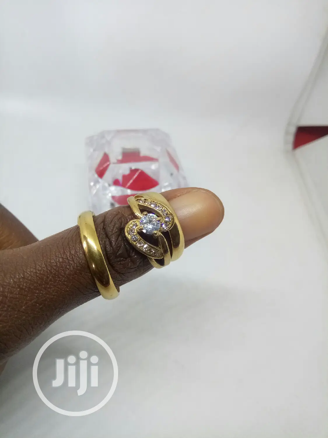 Rose Indiana Couples Set of Wedding Ring 0011 - Gold