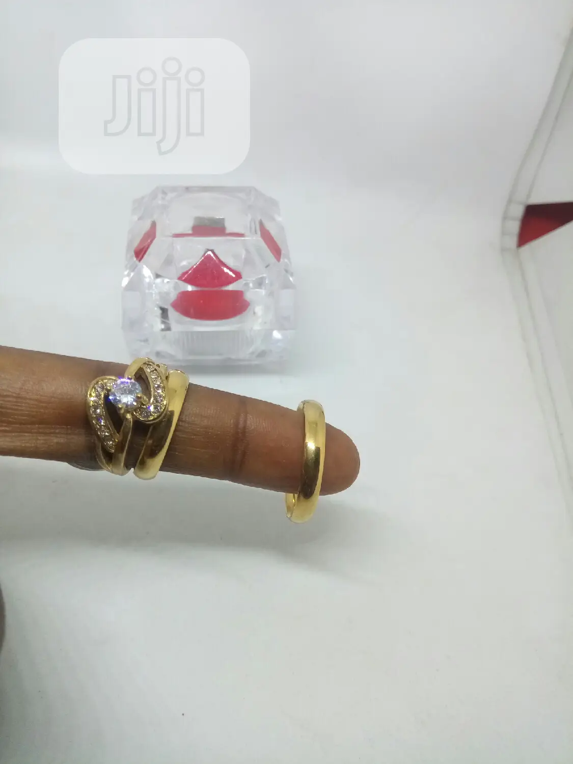 Rose Indiana Couples Set of Wedding Ring 0011 - Gold