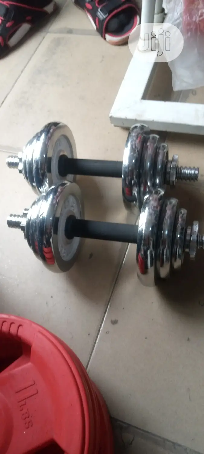 Brand New Adjustable 10kg Chrome Steel Dumbbell