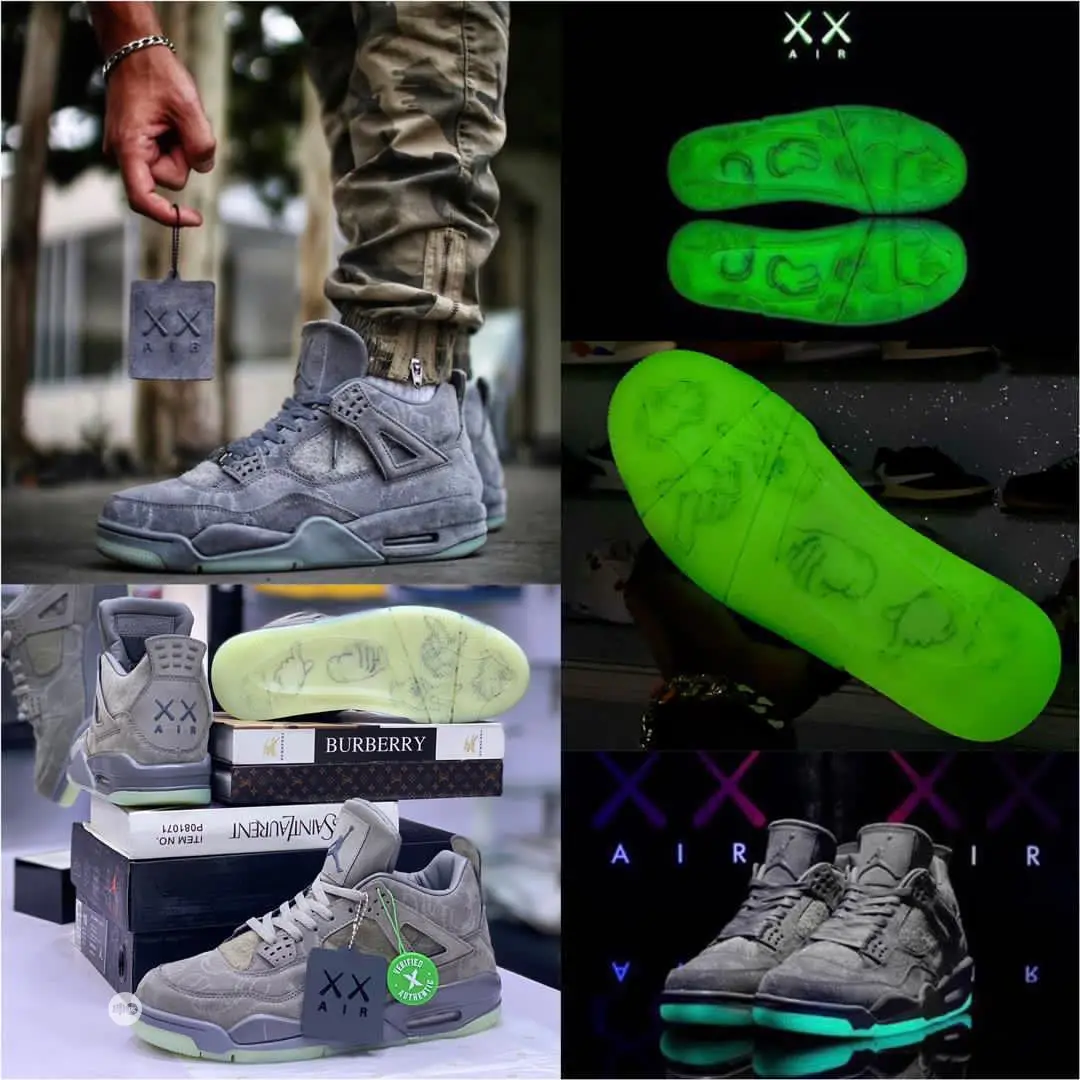 Air Jordan 4 Kaws •Cool Grey•”Night Glow”