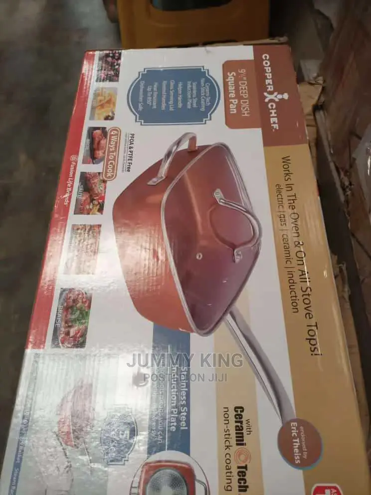 Copper Deep Square Non Stick Pan