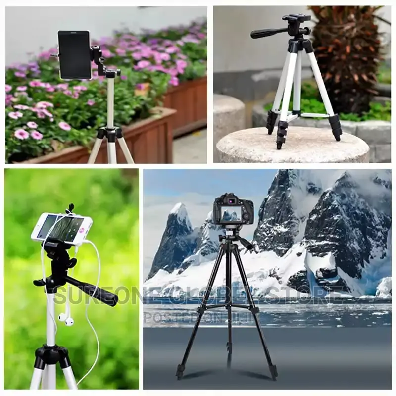Phone Tripod Stand With Bluetooth Selfie