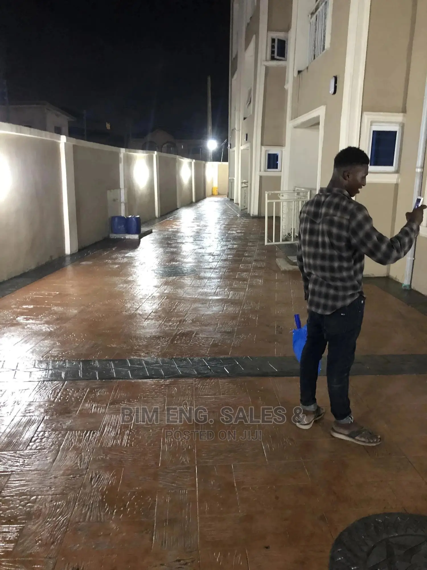 Ashler Print Concrete Stamped Floor Polishing Design