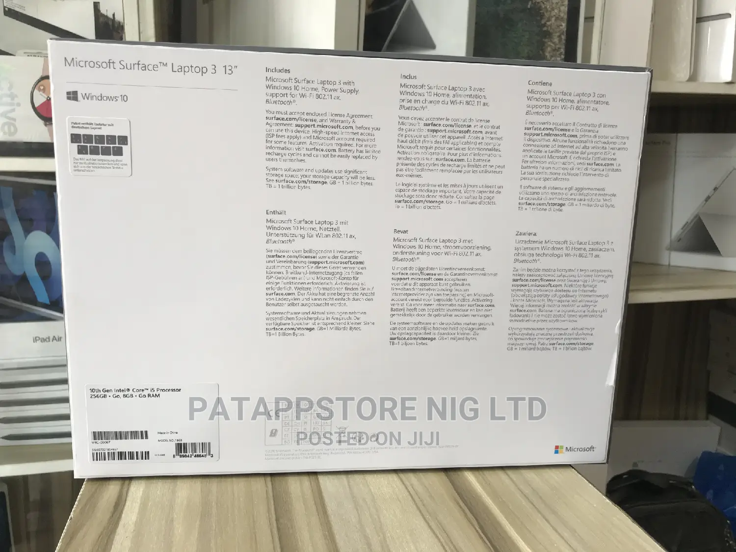 New Laptop Microsoft Surface Laptop 8GB Intel Core I5 SSD 256GB