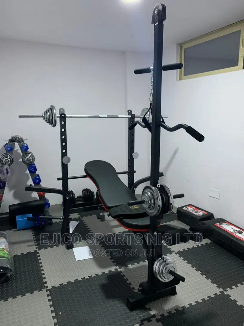 New Standard Weight Bench With 50kg Dumbbell And Barbell