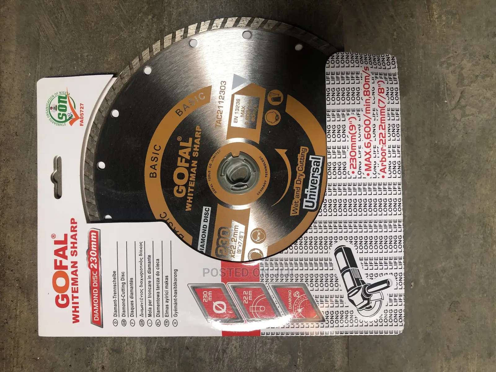 Gofal Diamond Disc 9” Professional