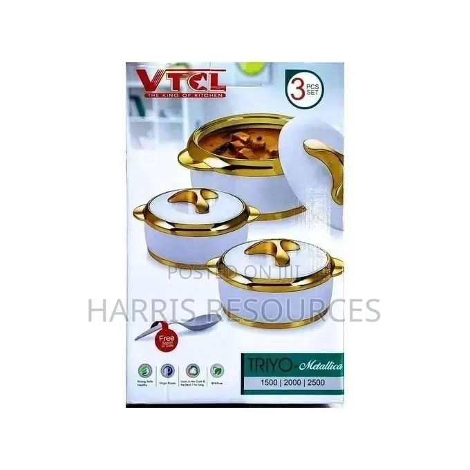 VTCL Insulated Serving Food Flask - 3 Piece Set