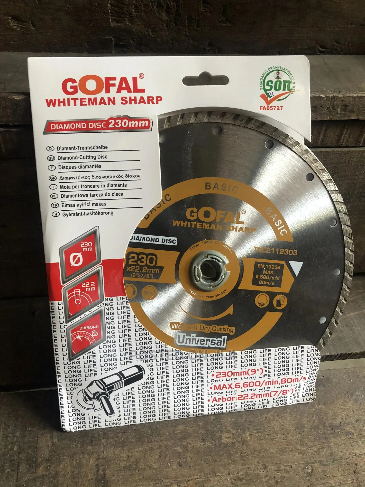 Gofal Diamond Disc 9” Professional