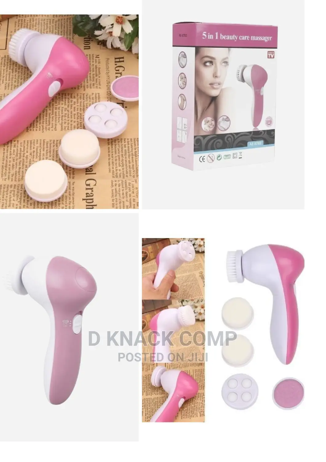 5 in 1 Facial Scrub Cleaner Beauty Care Massager
