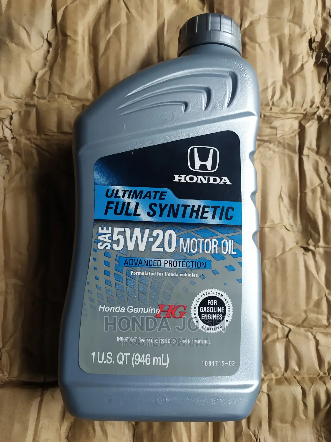 Honda Full Synthetic Motor Oil SAE 0w-20(Original)
