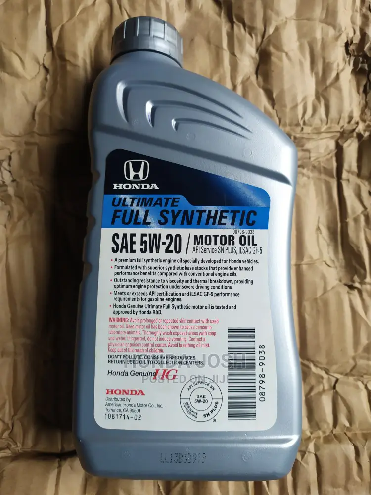 Honda Full Synthetic Motor Oil SAE 0w-20(Original)