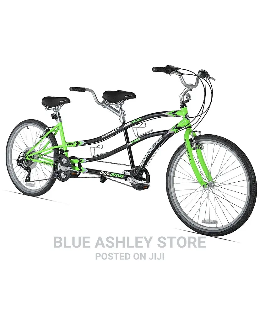 Northwoods Dual Drive Tandem Bike, 26-Inch, Green/Black