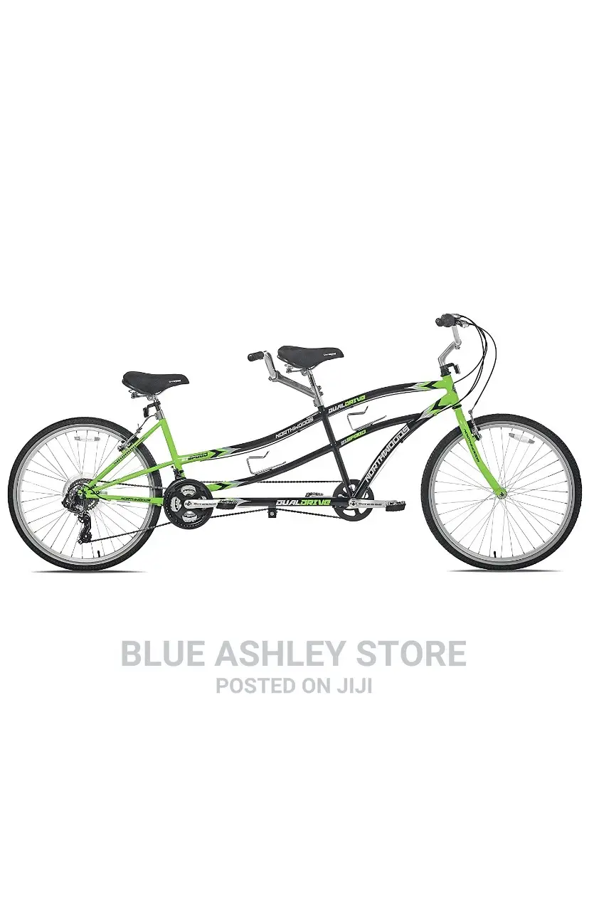 Northwoods Dual Drive Tandem Bike, 26-Inch, Green/Black