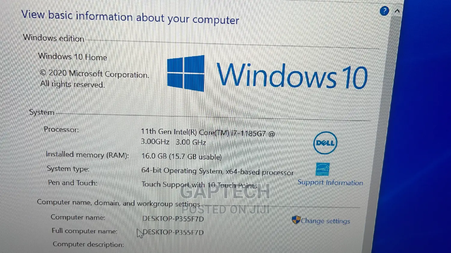 New Laptop Dell XPS 13 16GB Intel Core I7 SSD 1T