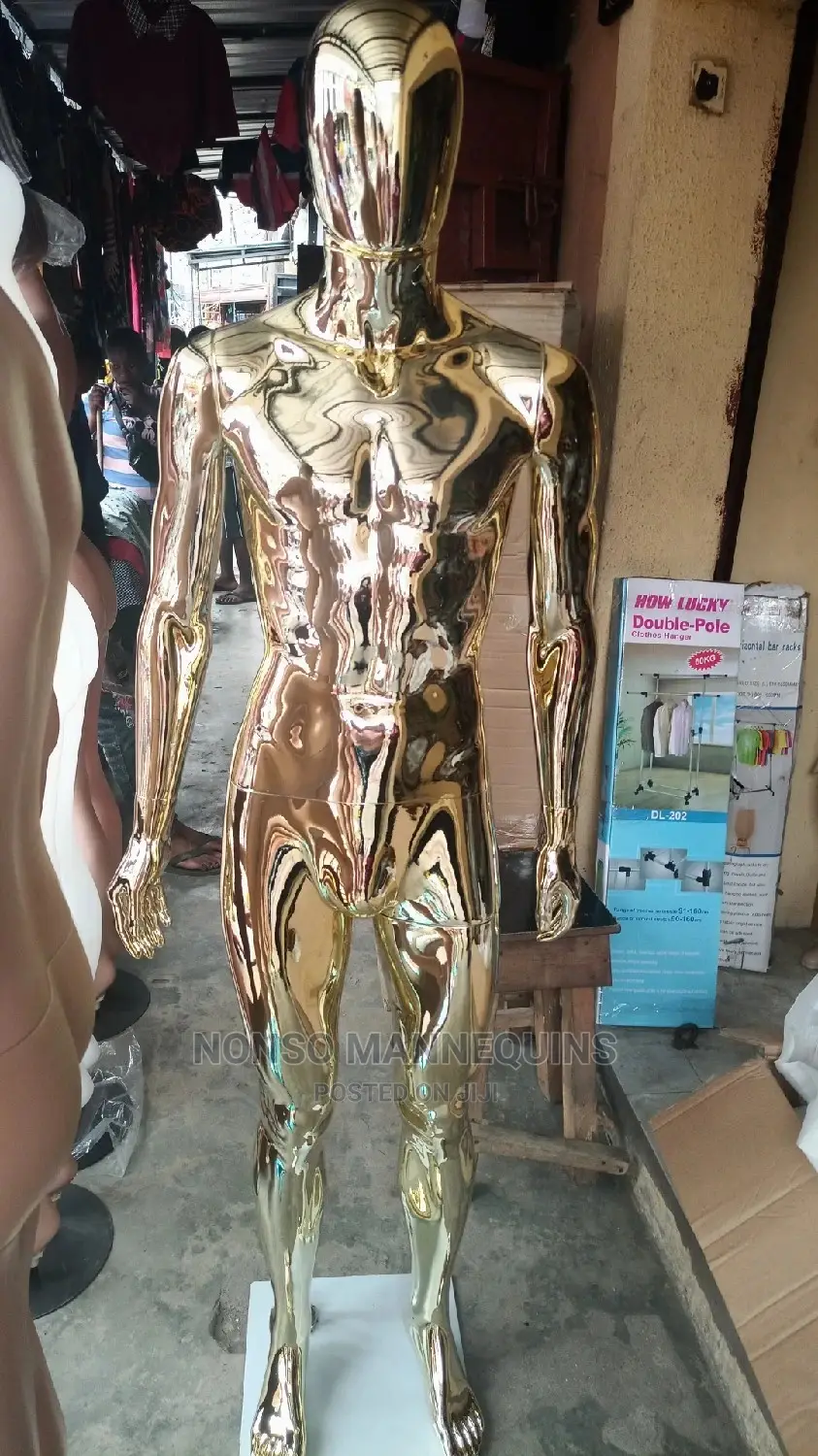 Gold Full Body Male Chrome Display Mannequins