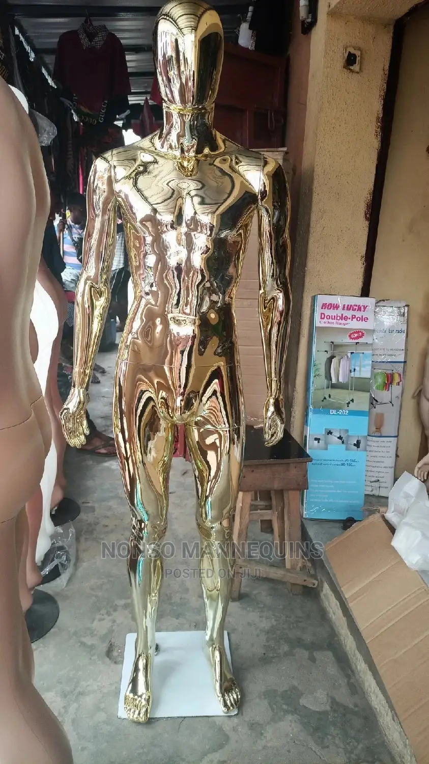 Gold Full Body Male Chrome Display Mannequins