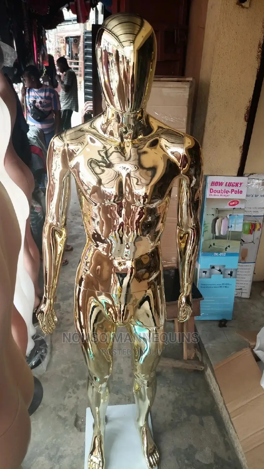 Gold Full Body Male Chrome Display Mannequins