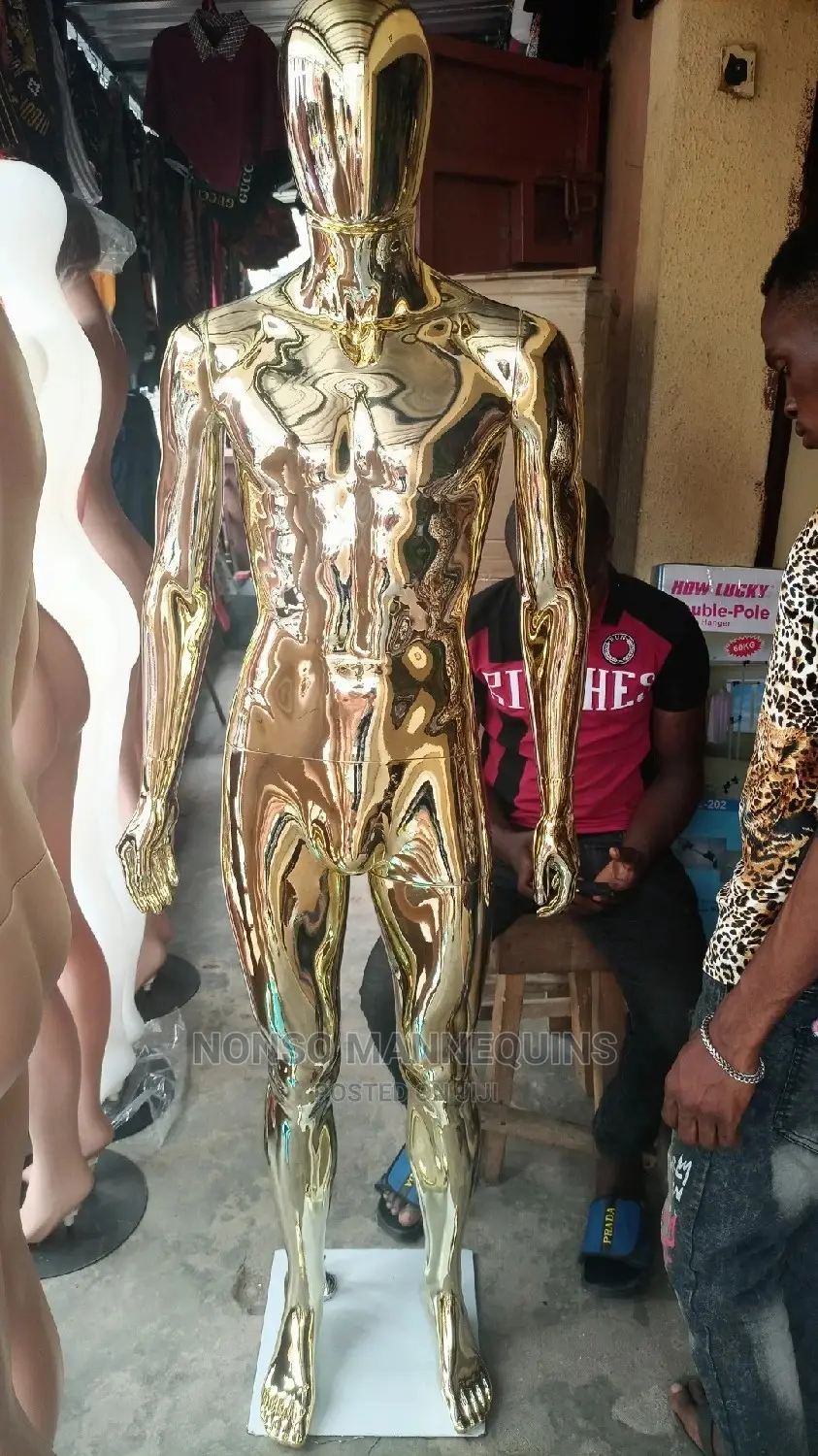 Gold Full Body Male Chrome Display Mannequins