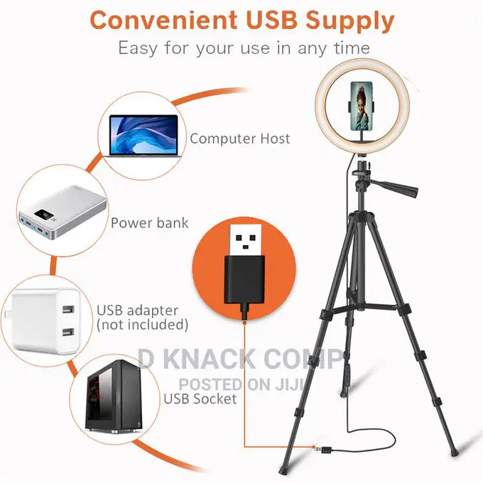10 Inch LED Ring Light Selfie Ring Lighting With Stand