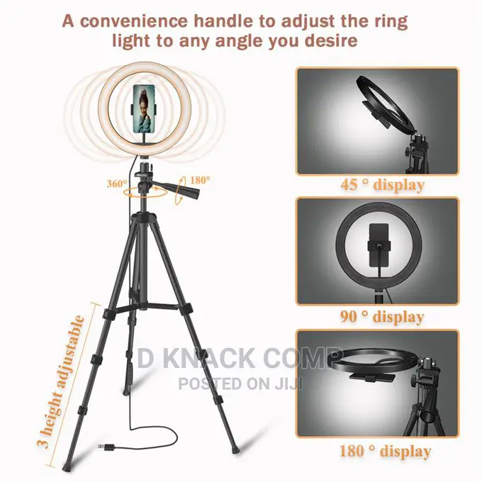 10 Inch LED Ring Light Selfie Ring Lighting With Stand