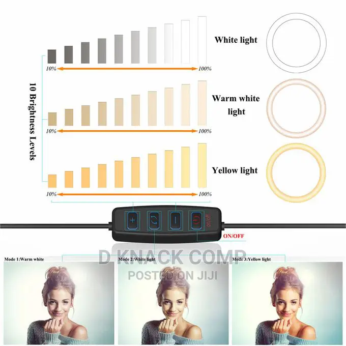10 Inch LED Ring Light Selfie Ring Lighting With Stand
