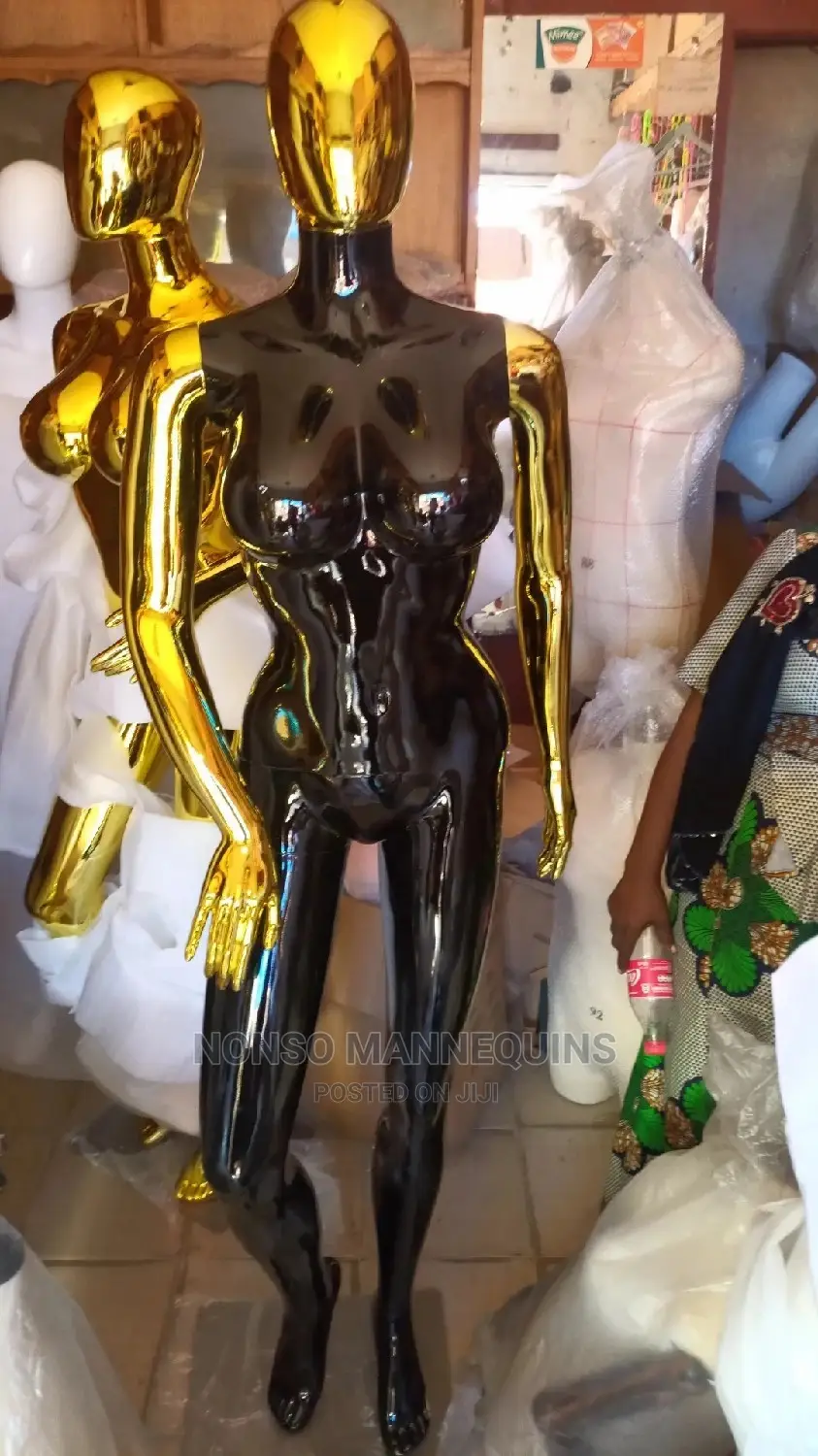 Gold and Black Big Breast Uk Size 12 Female Mannequins