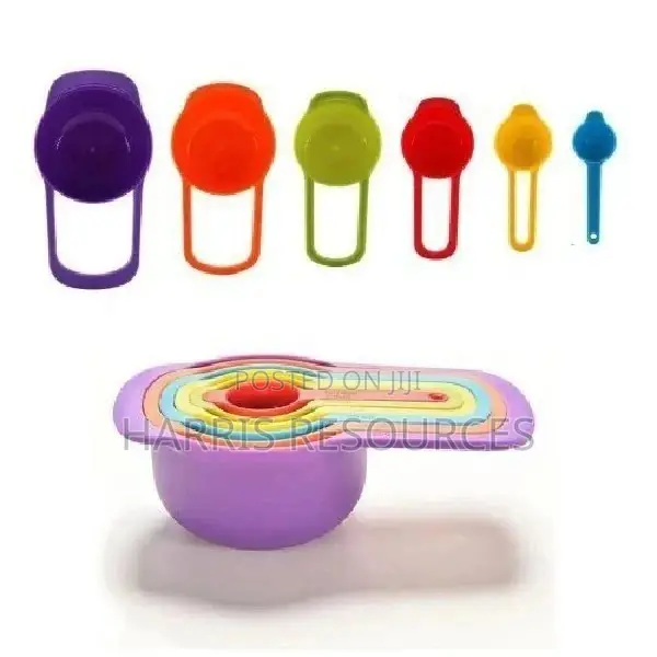 Colorful 6pcs Measuring Cups and Spoon Set
