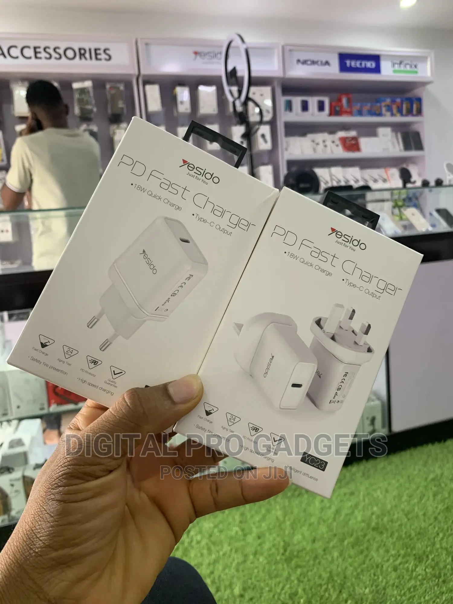 Yesido 18 Watts Fast Charger (Type C)