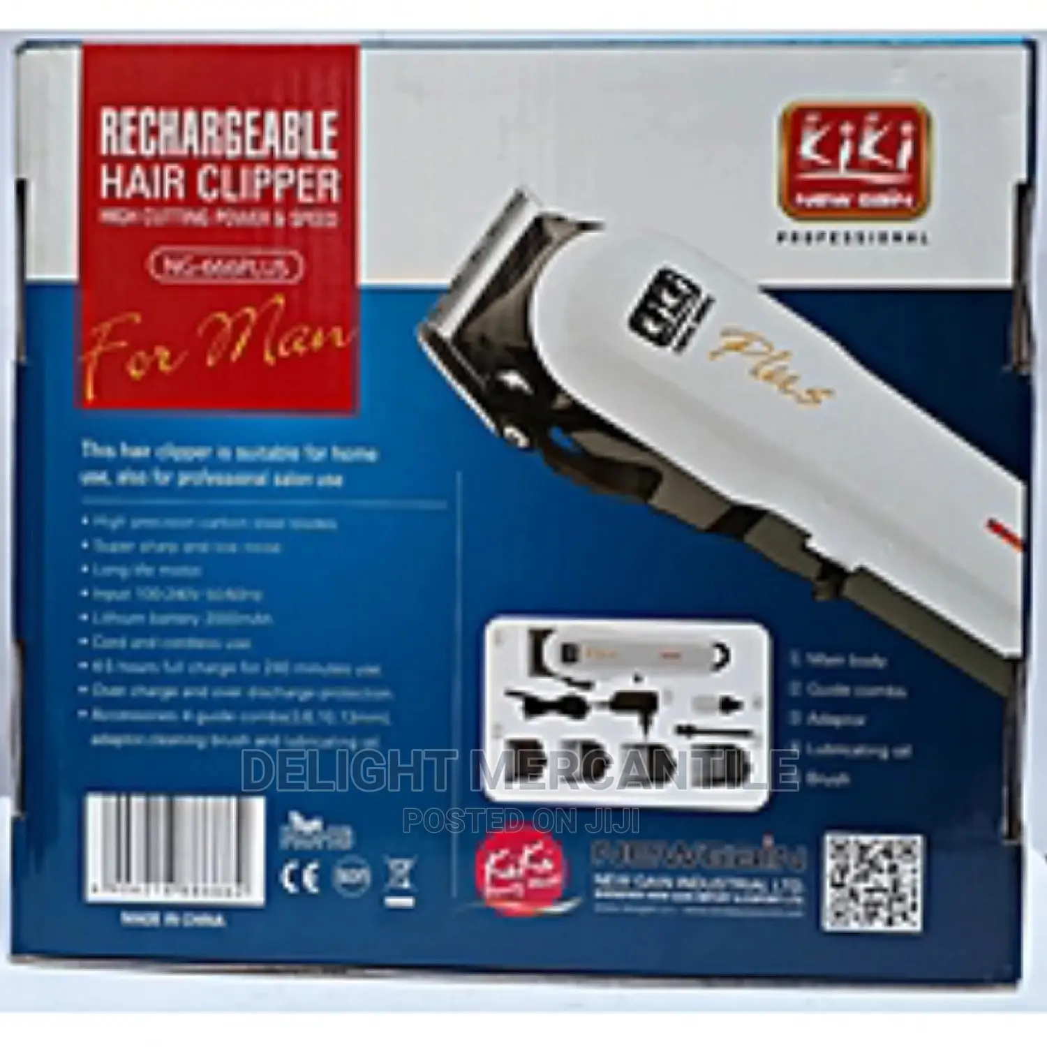 Rechargeable Professional Hair Clipper Kiki Plus Newgain