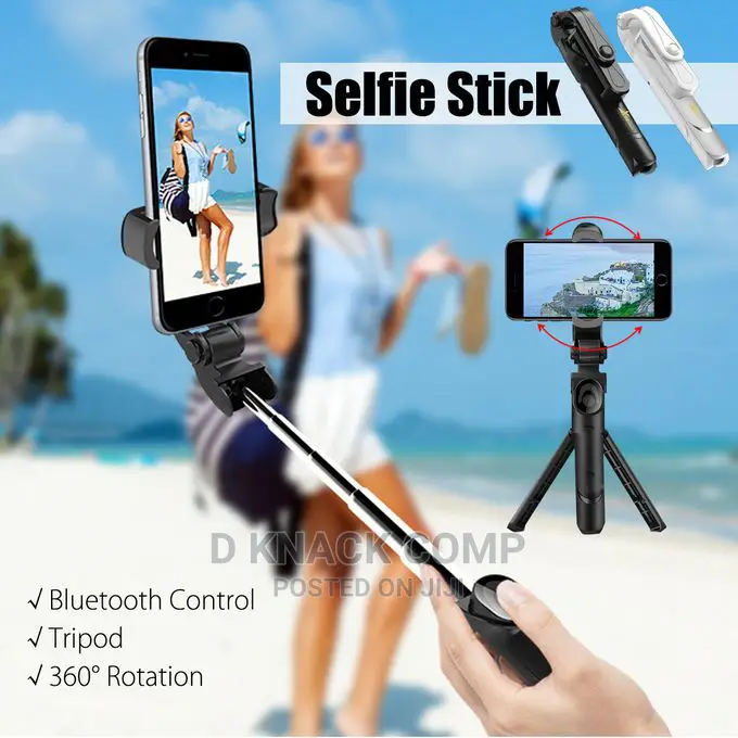Multifunctional Wireless Selfie Stick for Phone -Black