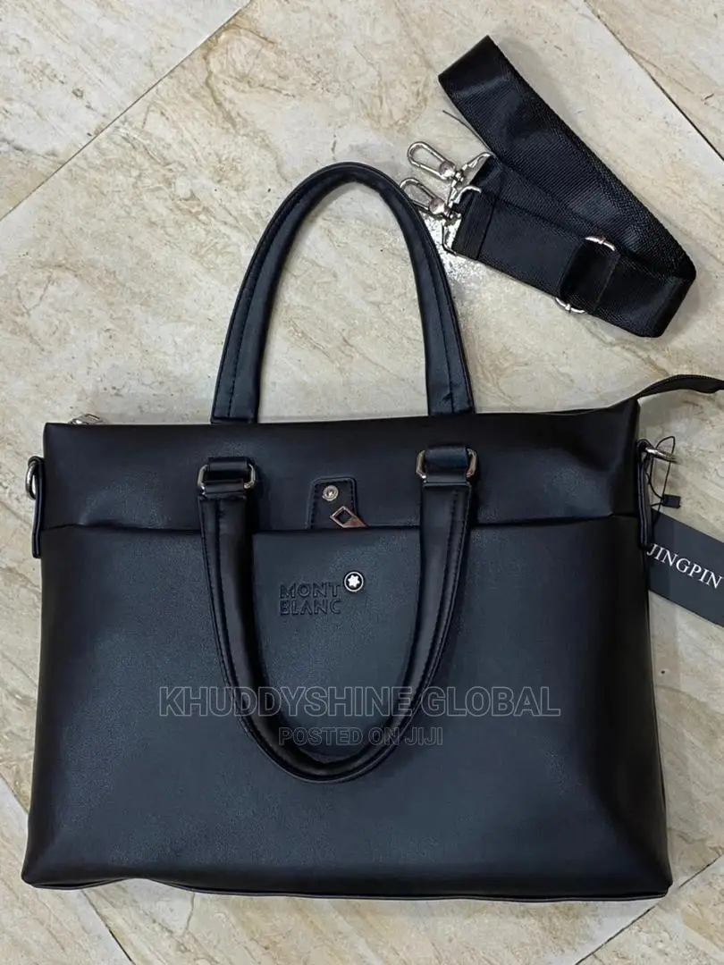 Business Briefcase Pattern Genuine Leather Men Handbag