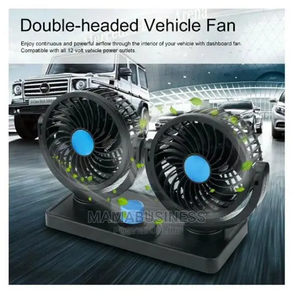 Hx-T304 12v Double Headed Vehicle Fan