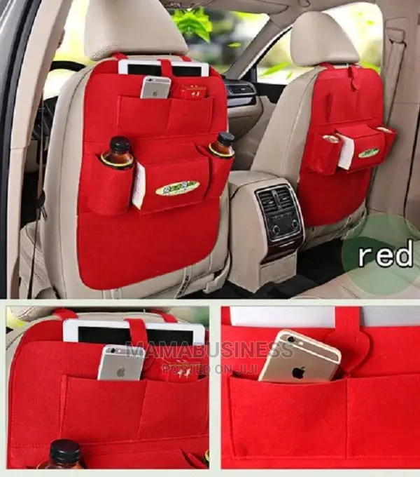 2 Piece Car Backseat Organizer - Red