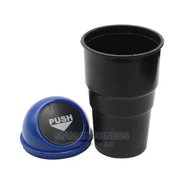 Mini Car Trash Can Organizer Garbage Holder - Blue