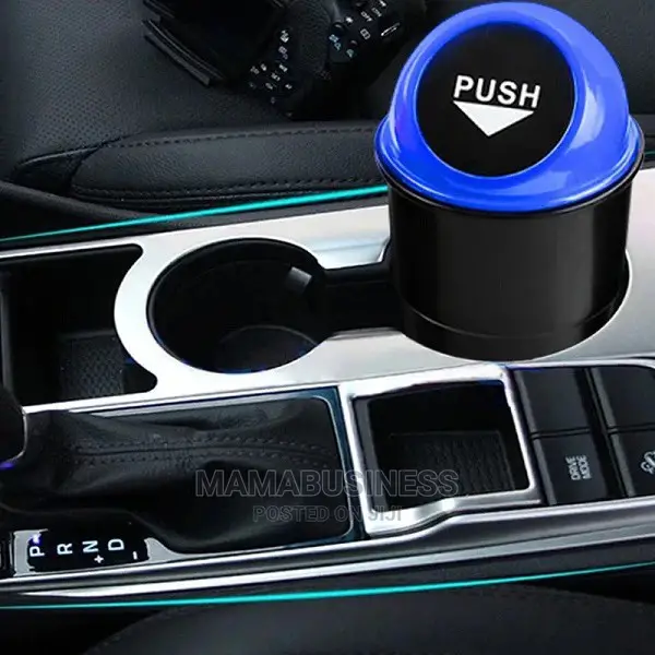 Mini Car Trash Can Organizer Garbage Holder - Blue