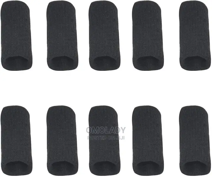 10 PCS Finger Sleeves Protectors Thumb Brace Support - Black