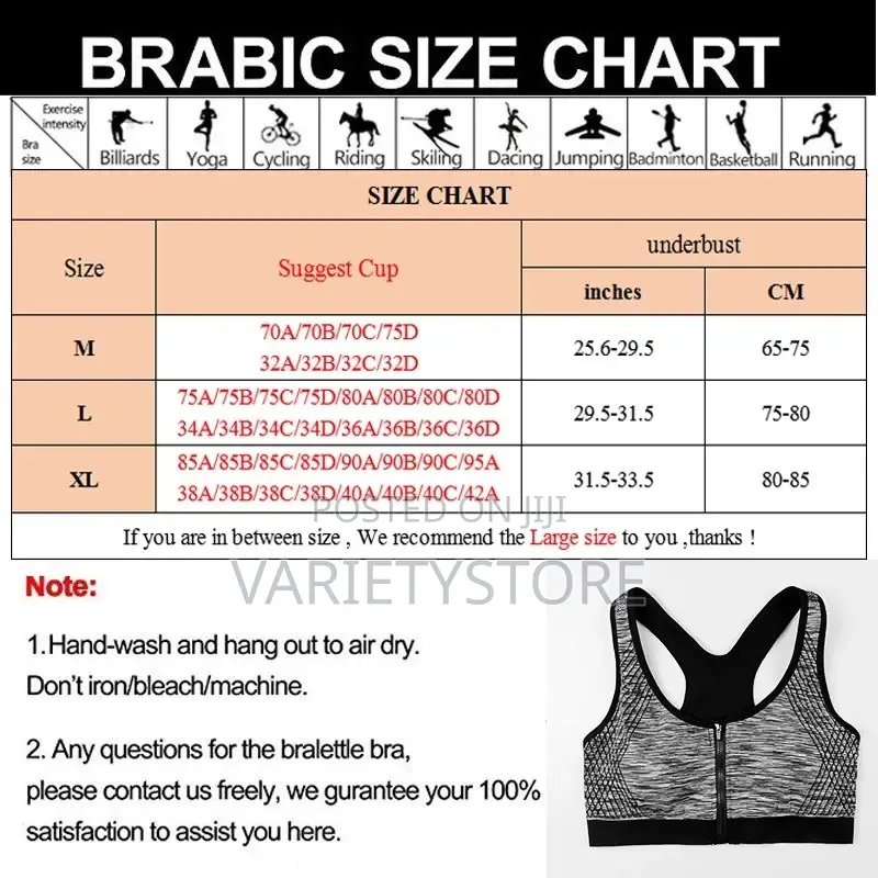 Front Zipper Sports Bra