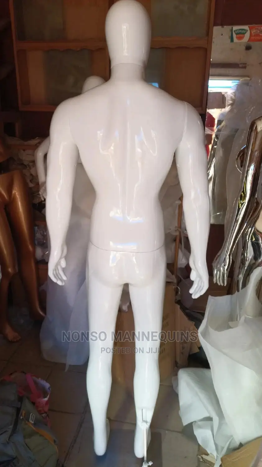Glossy White Huge Body Male Display Mannequins