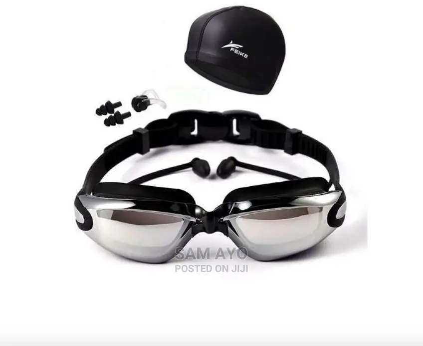 Swimming Gear - Goggle + Cap +Nose Clip+ Ear Plugs