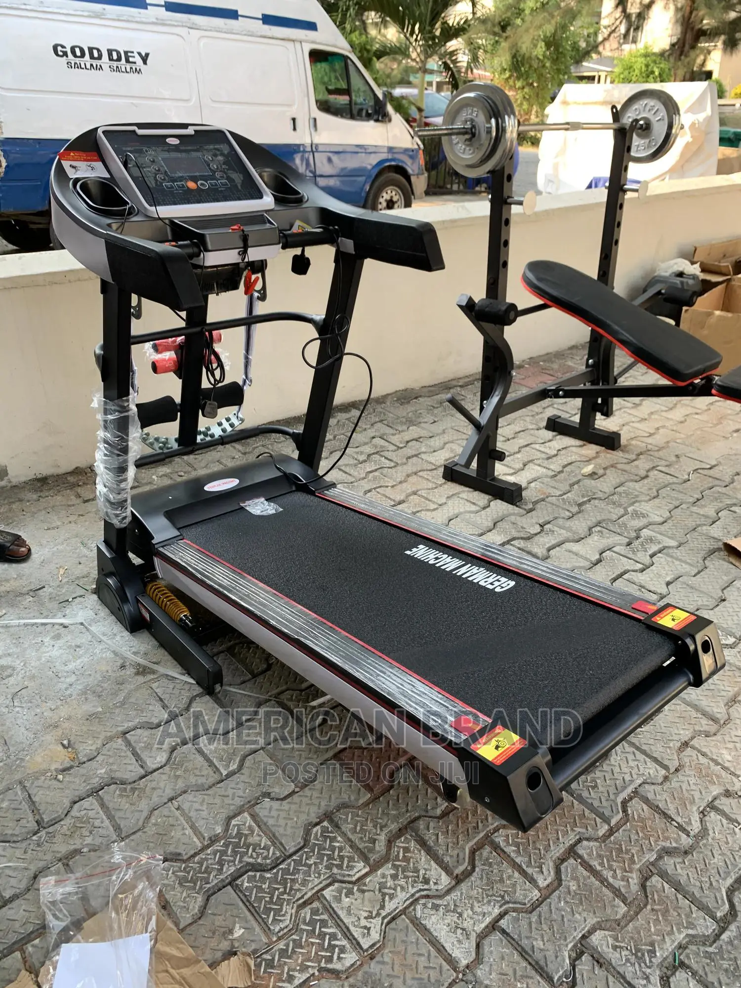 2.5hp Treadmill (German Machine) With Massager, Dumbbell Etc
