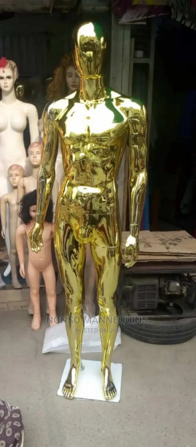 Male Female Gold Chrome Mannequins Display