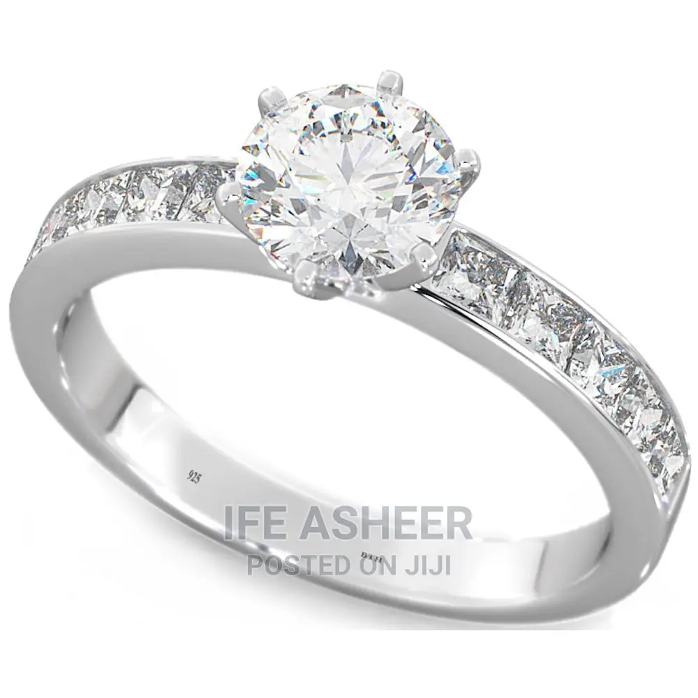 U.S Sterling Silver Proposal/Engagement Ring 0110 - Silver