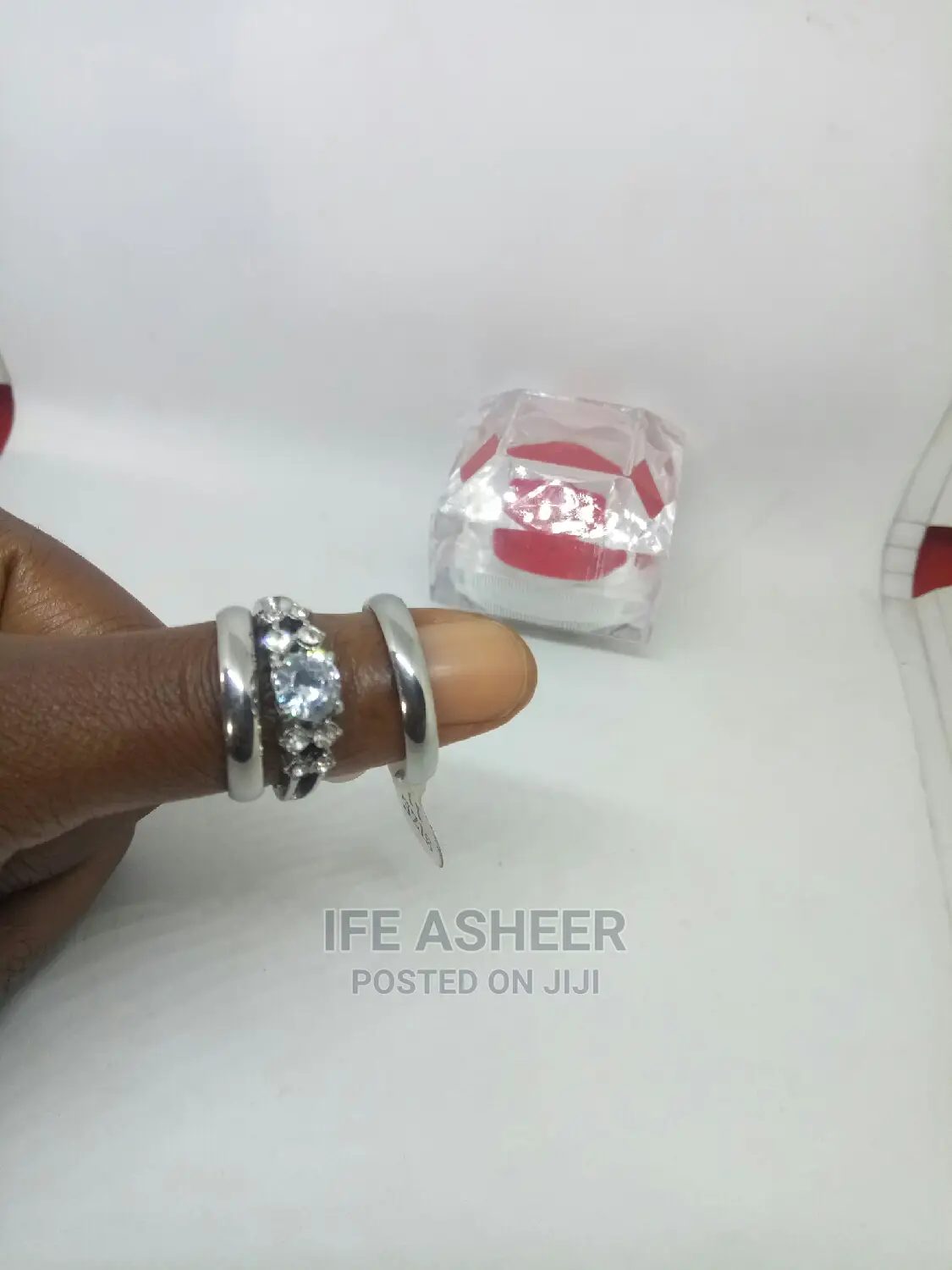 Rose Exotic Couples Set of Ring 0002 - Silver