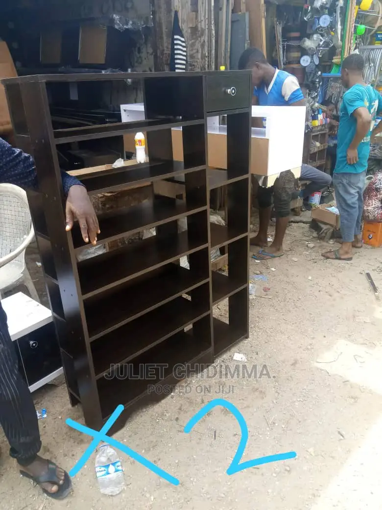 A Black Colour Shoe Rack