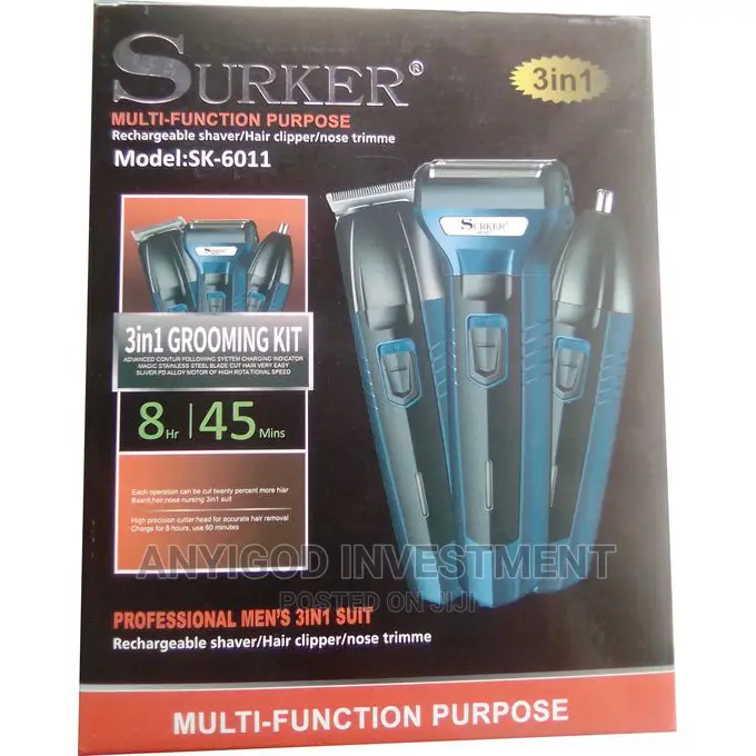 Surker 3/1 Quality Professional Rechargeable Hair Shaver