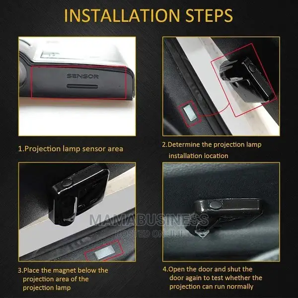 2 PCS Wireless Car Door Led Laser Projector Honda Logo Light