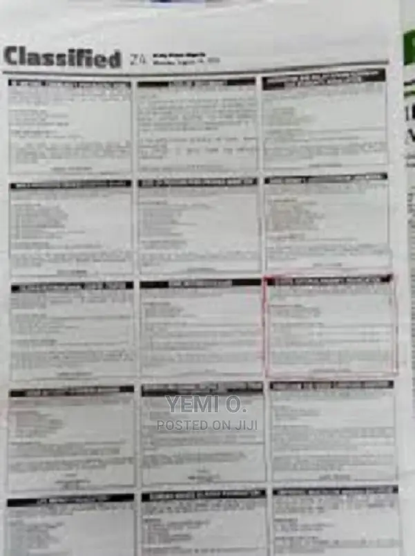 Newspaper Publications For Change Of Name, Trustees Public N