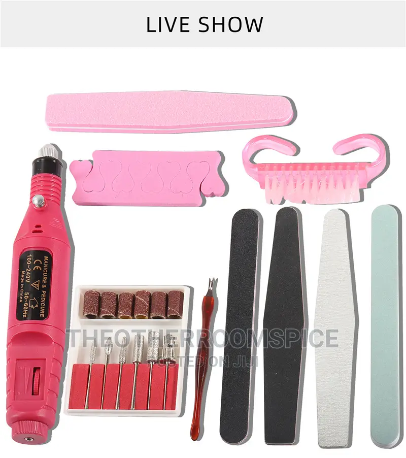 Usb Electric Acrylic Nail Drill With Bits File Polygel Brush