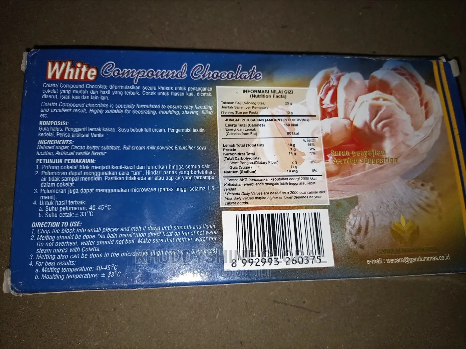 Chocolate White Compound Colatta 250gr